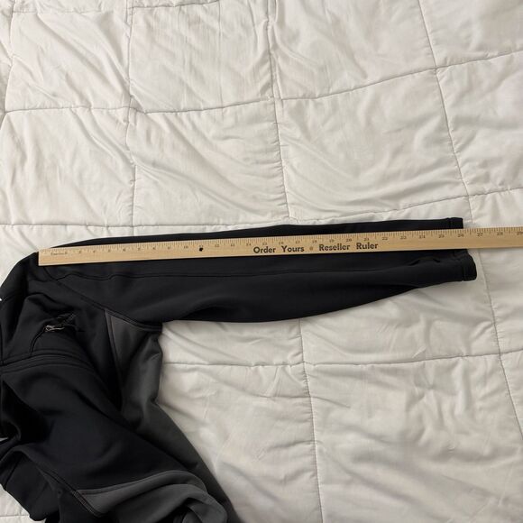 LL Bean Jacket Mens Large Black Full Zip Softshell Windproof Fleece 284602 - Picture 8 of 8